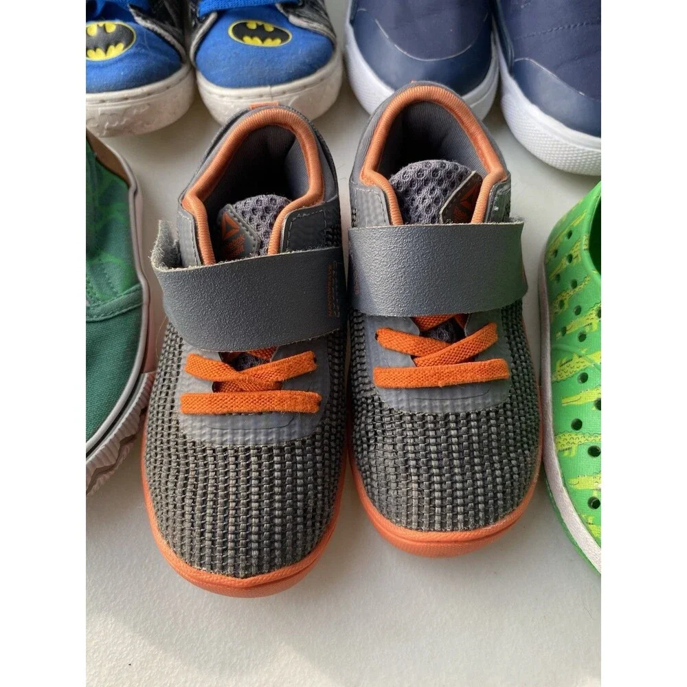 Toddler Boys Shoe Lot Size 7C Mixed Brands Cat & Jack Reebok Batman Snow boots